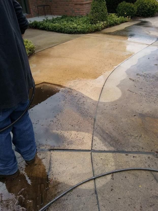 A recent pressure washing company job in the  area